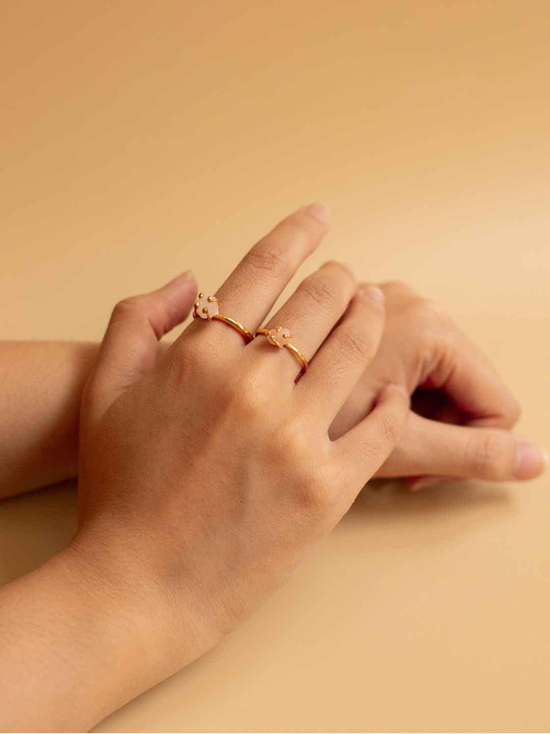 Bumi Ring - Grosse Rose Quartz