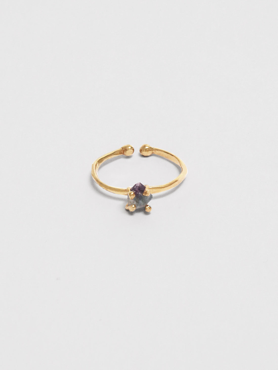 Bumi Ring - Petite Rainbow Fluorite