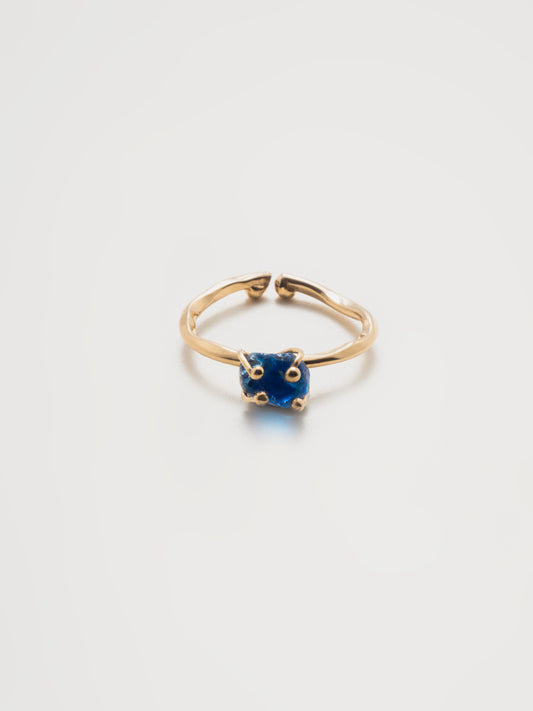 Bumi Ring - Grosse Blue Obsidian