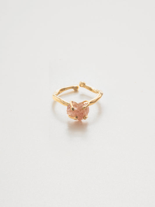 Bumi Ring - Grosse Strawberry Quartz