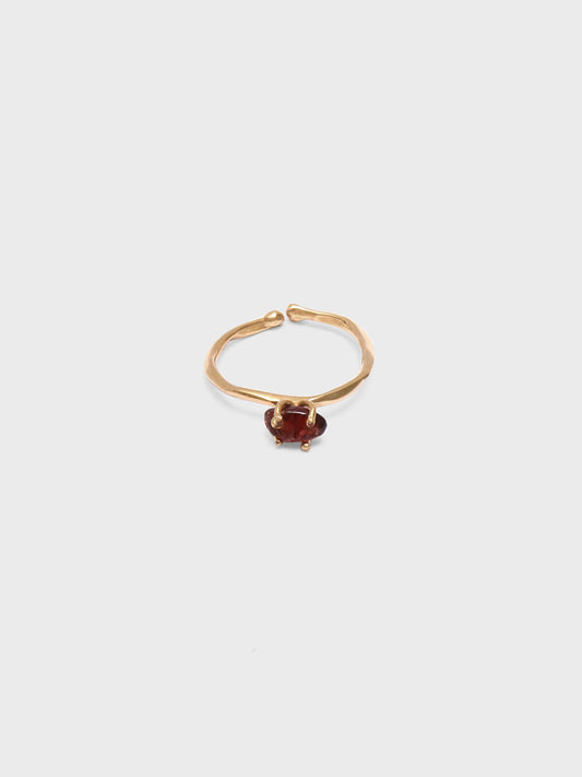 Bumi Ring - Petite Red Garnet