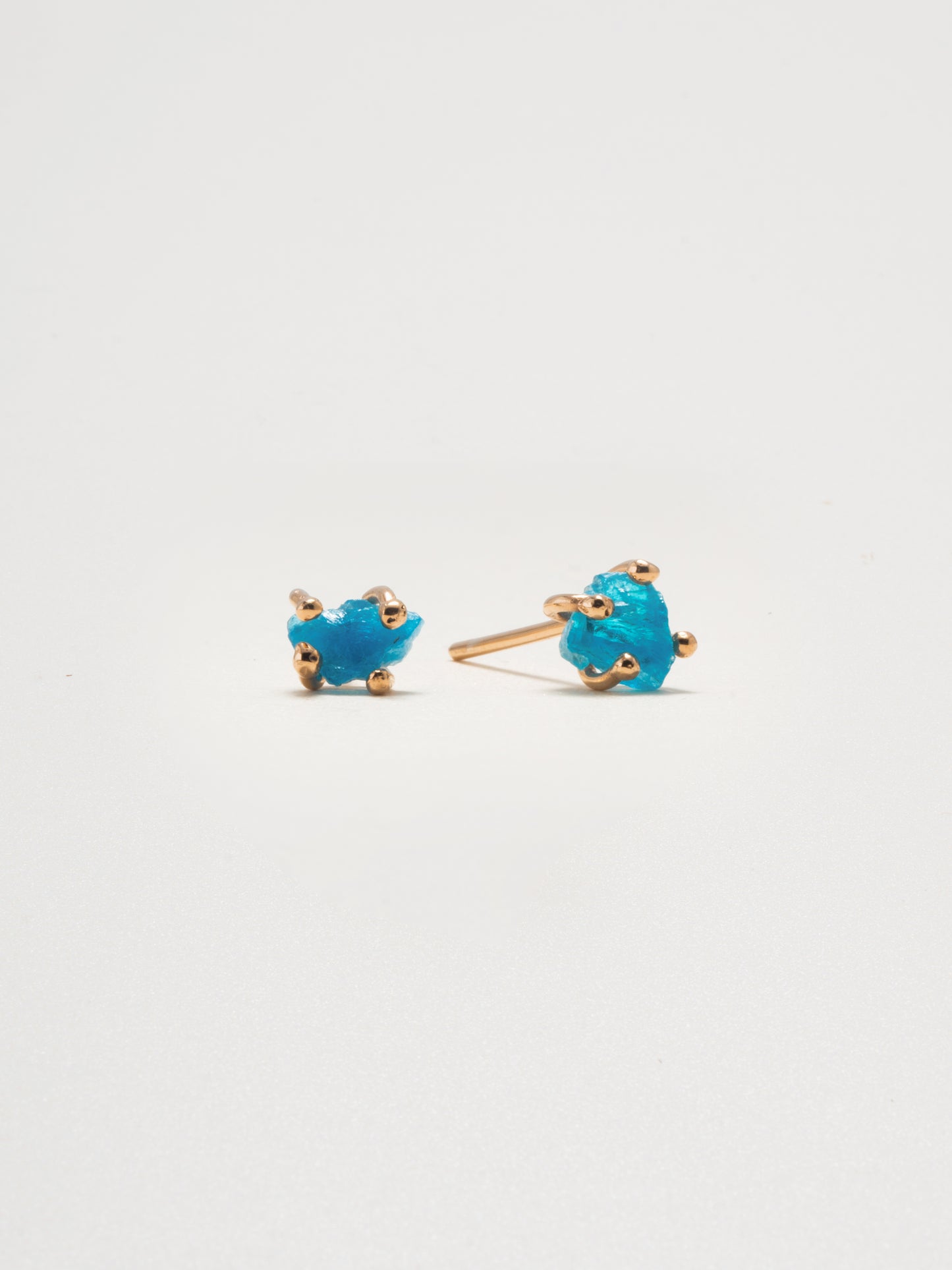 Bumi Studs Blue Apatite