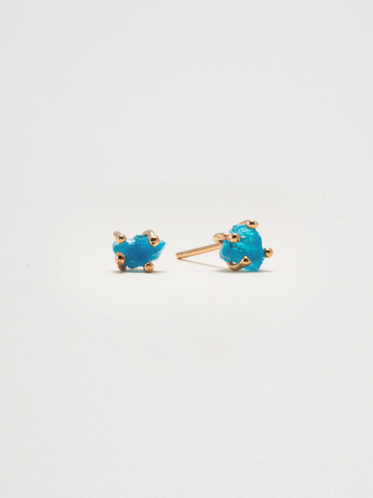 Bumi Studs Blue Apatite