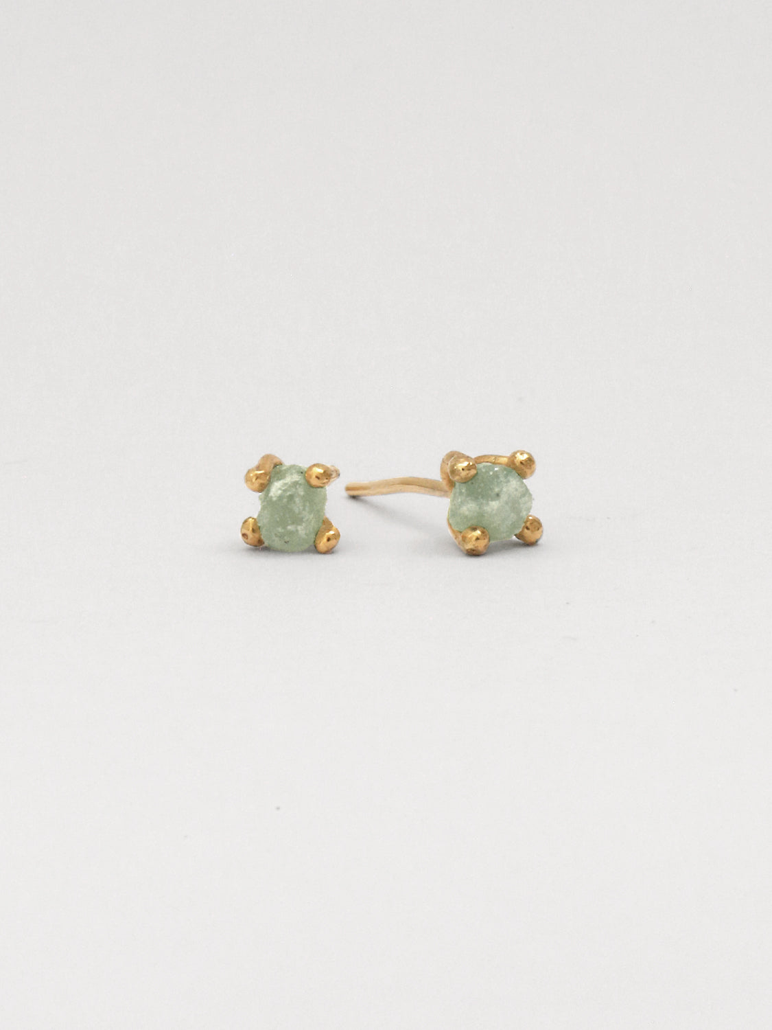 Bumi Studs Light Green Aventurine