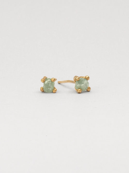 Bumi Studs Light Green Aventurine