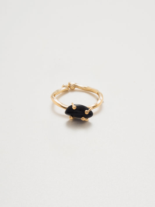 Bumi Ring - Grosse Black Obsidian