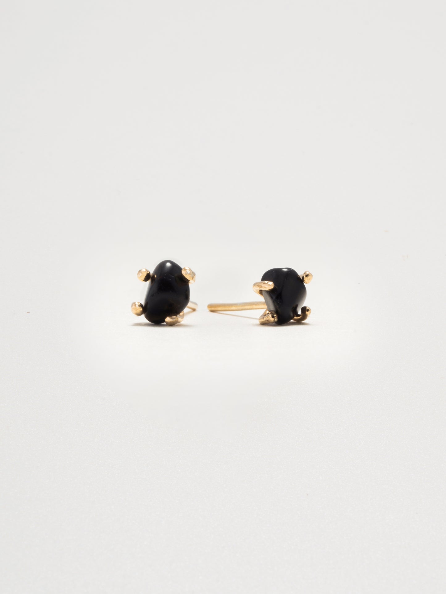 Bumi Studs Black Obsidian