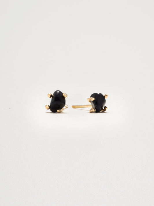 Bumi Studs Black Obsidian